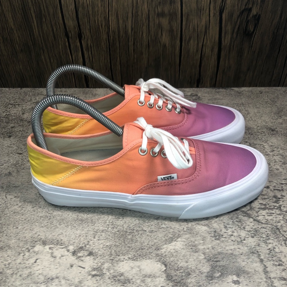 Vans Classic Low Purple/Orange/Yellow Fade Womens Size 10